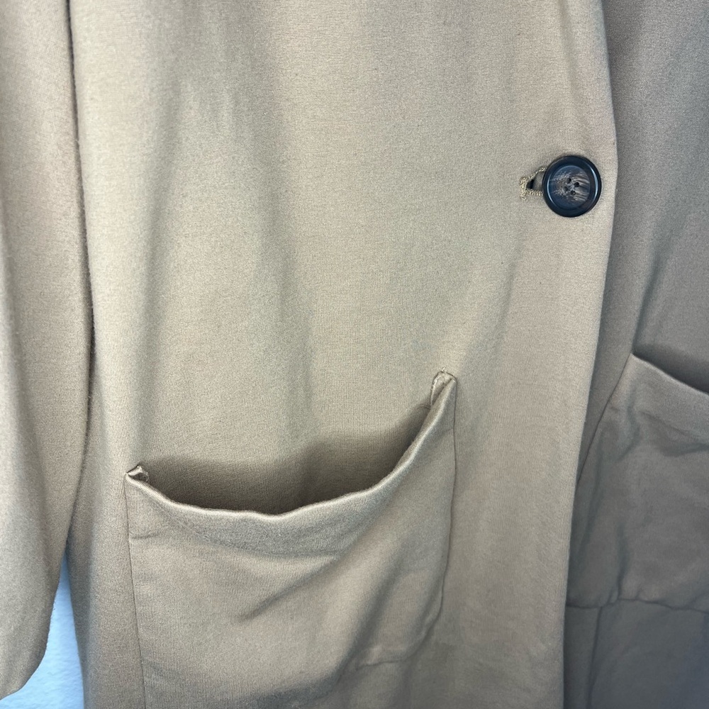 Old Navy Camel Brown Knit Boyfriend Blazer Cardigan 🧥 Size M - Picture 3 of 6